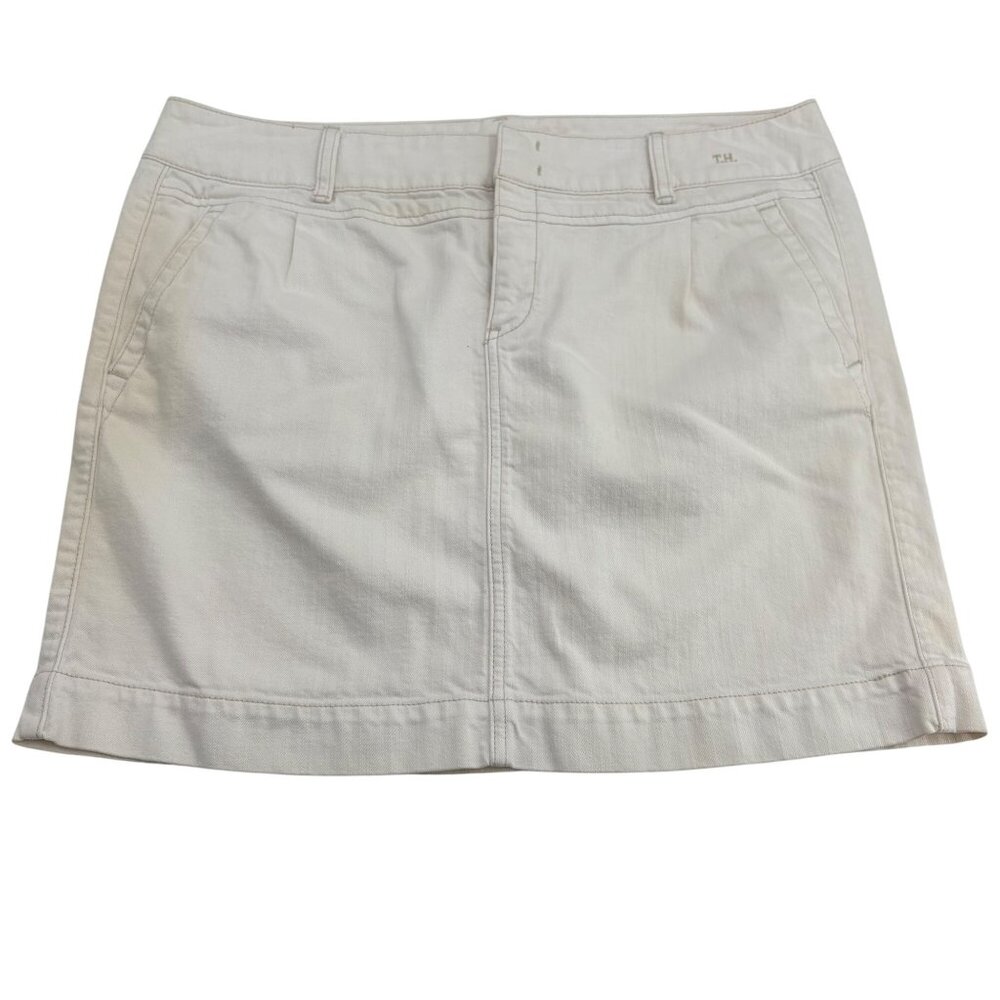 Tommy Hilfiger Women's khaki light beige  Mini Skirt Size‎ 14 Y2k